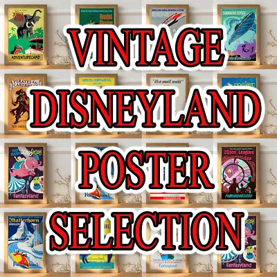 Vintage Disneyland Advertising Poster 36 X24  1950s 1960s Various Available • $11.35