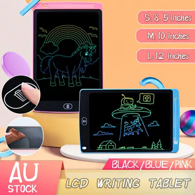 $9 • Buy 8.5 / 10 / 12  LCD Writing Tablet Drawing Board Colorful Handwriting Pad Kids