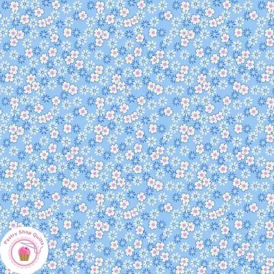 Maywood NANA MAE VI 365 11 Blue Floral Quilt Fabric 30's REPRODUCTION • $6.25