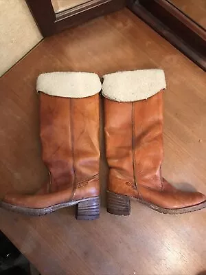 Vintage Dingo Womens 8 M Sherpa Lined Knee High Heel Boots Steampunk Jedi • $29.99