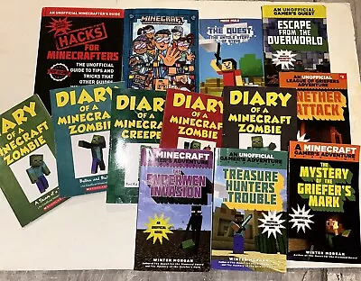 Minecraft Unofficial Guides Gamer Adventure Diary Etc... Book Lot Of 14 • $14.99