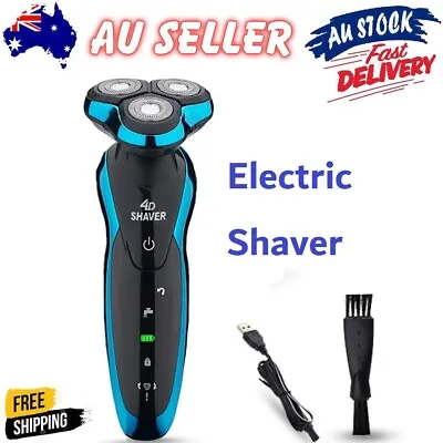 4D 3 Head Cordless Electric Shaver Razor Beard Trimmer Men's USB Charging • $32.99