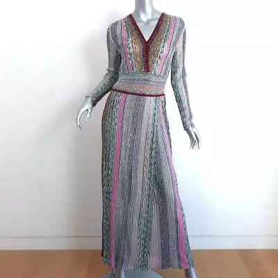 Missoni Sequin-Embellished Striped Maxi Dress Multicolor Size 44 • $850