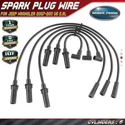 $28.99 • Buy 6pcs Spark Plug Wire Set For Jeep Wrangler 2007 2008 2009 2010 2011 V6 3.8L 7mm