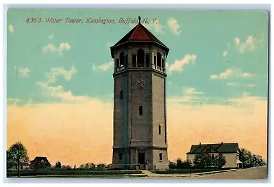 C1910's Water Tower Kensington Clock Street View Buffalo New York NY Postcard • £14.46