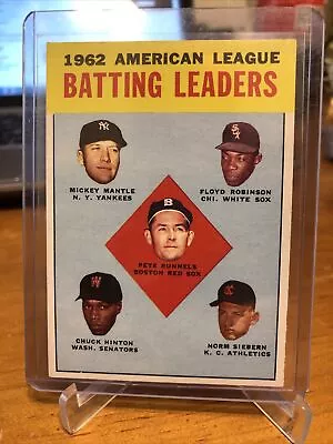 1963 Topps Mickey Mantle Batting Leaders • $35