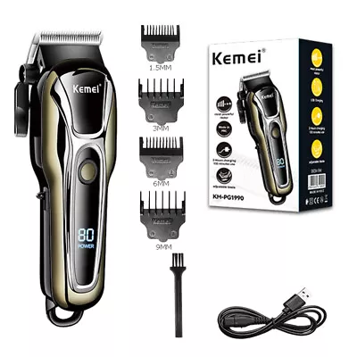 Kemei Electric Hair Clippers Cordless Trimmer Beard Cutting Machine Barber Cut • £13.95