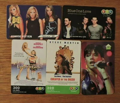 5 Assorted Music/movie Star Phonecards No Value Collectors Item Lot 1 • £2.50