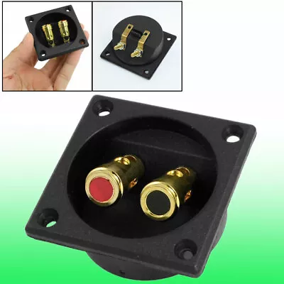 £5.62 • Buy Black Square 2 Binding Post Type Speaker Box Terminal Cup