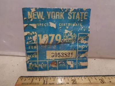 Vintage New York State Car Registration For 1979 Car USED AS IS Old • $29.99