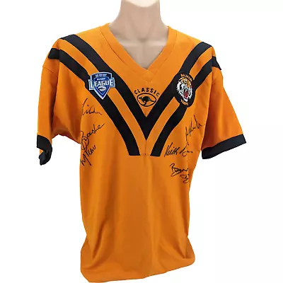 $399 • Buy Balmain Tigers - NRL Signed Classic Jersey Pearce Brasher Barnes Elias Roach XL