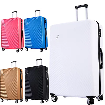 32  Extra Large 4 Wheel Lightweight Suitcase Hard Shell Luggage Big ABS Travel  • £59.99