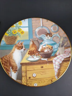 Country Kitties Cats Wall Hanging Hamilton Plate Gerardi Vintage Kittens 1988 • $9.98