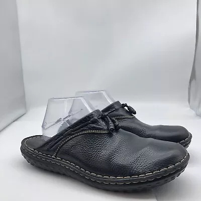 Born Pebbled Leather Mule Slip On Black Shoes Mens Sz 11 Comfort • $29.24