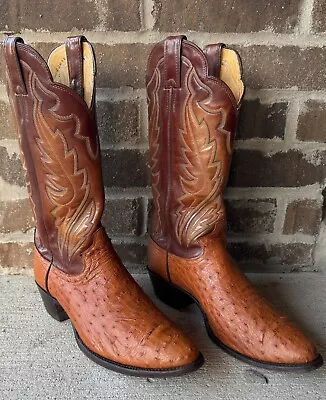 Justin Full Quill Ostrich Cowboy Boots 9D • $170