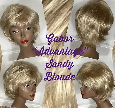 Gabor Wig ADVANTAGE GL14-22 Sandy Blonde Average FlexLite Synthetic Mono Crown • $49.99