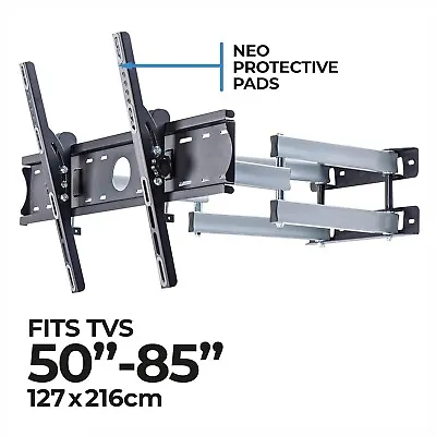 TV WALL BRACKET MOUNT FOR 50-85  TV Cantilever Long Reach VESA 400 600 200 • £29.99