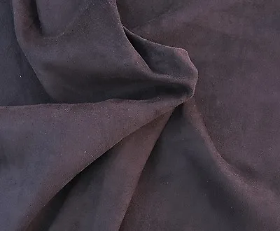 Micro Suede Faux Suede Fabric By The Yard Dark Plum 1/17 • $6.50