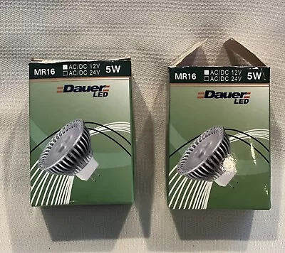 Two Dauer LED MR 16 5W AC/DC 12V Lights • $24.99