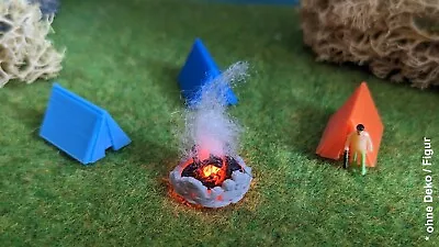 Camping Spot N Gauge - 3 Tents With Campfire Fireplace Incl. Fire LED Kit • $13.72