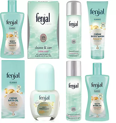£9.99 • Buy Fenjal Classic Shower Mousse,Body Creme,Deodorant Roll-On,Bath Bubbles,Crem Soap