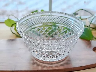 Crystal Salad Serving Bowl 9.5  Diameter Vintage Excellent Condition • $42.95