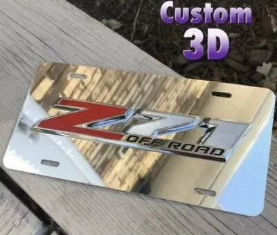 Z71 4×4 Off Road 3D License Plate New Mirror Chrome Aluminum 4×4 Tahoe Silverado • $89.99