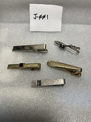 J-001 Lot Of Men’s Tie Clips 5 Total Ready Wear • $0.99