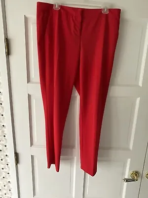 Vince Camuto Red Slim Trousers Side & Back Pockets Light Stretch Size 10 • $12