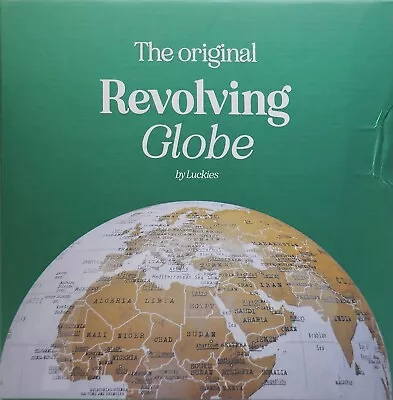 NEW The Original REVOLVING GLOBE By Luckies Of London Low Profile Base Rotates • $27.99