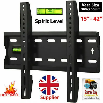 TV Wall Bracket Slim 15-42 Inch Flat To Wall Mount For Compatible Screens NEW. • £6.99