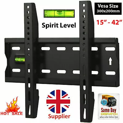 TV Wall Bracket Slim 15-42 Inch Flat To Wall Mount For Compatible Screens UK NEW • £7.65