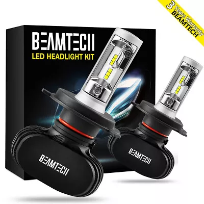 BEAMTECH H4 CSP LED Headlight Bulbs Replacement Kit High&Low Beam 8000LM 50W 65K • $32