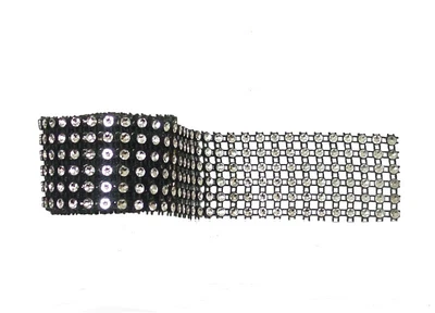 £1.99 • Buy 36  X 6 Rows Sparkling Black Diamante Ribbon Cake Crafts Flower Wrap Acrylic 