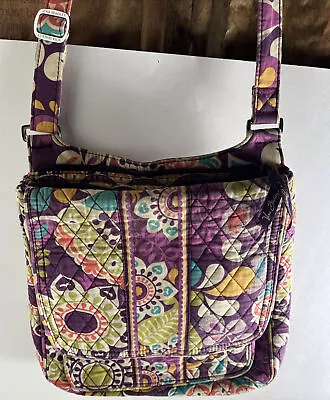 VERA BRADLEY Mailbag -Plum Crazy-Crossbody Purse Bag RETIRED • $34.99