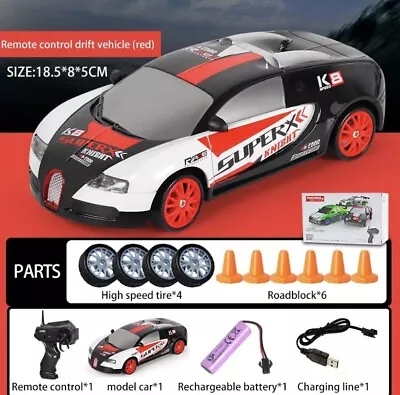 £25.99 • Buy Race/Drift RC Car Set 4WD 2.4GHz Controller 1:24 15km/h Bugatti