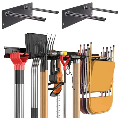 $29.90 • Buy Heavy Duty Garage Tool Storage Organizers Wall Mounted Garden Tool Hanger Rack