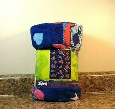 Disney Stitch Doughnuts Soft Plush Fleece Throw Blanket 46  X 60  NEW • $29.95