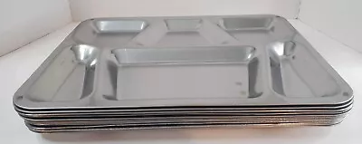 Lot Of 12 VTG Stainless Steel Metal Cafeteria Food Trays School Prison Military • $149.95