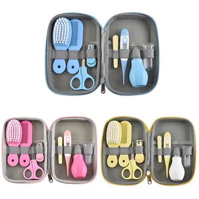 8PCS Newborn Baby Grooming Care Kit Nail Clipper Brush Combs Scissors Portable • £12.47