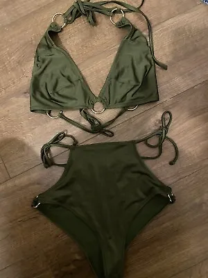 £20 • Buy H&M Cut Out Khaki Bikini