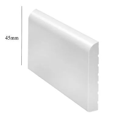 White 45mm Wide Bullnose Window Door Trim / Skirting Upvc Plastic X 5 Metres • £12.99