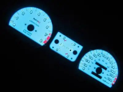 Fits 88-91 Honda Civic 5 Speed Manual W Tach White Face Indiglo Glow Gauges • $39.99