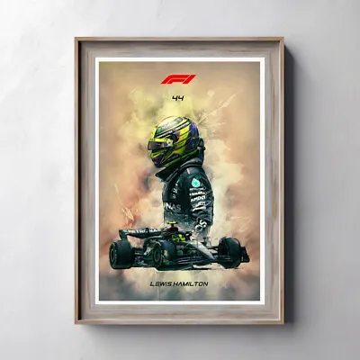 F1 Lewis Hamilton Poster Print: Formula One Memorabilia Motorsport Wall Décor • £19.99