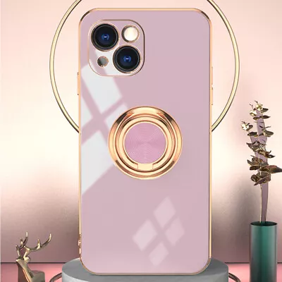 $9.78 • Buy Ring Case For IPhone 14 13 12 11 Pro X XR XS 8 7+ SE Luxury Plating Stand Cover
