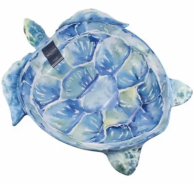 Sigrid Olsen Turtle Melamine Large Serving Bowl Tray Ocean Nautical • $49.95