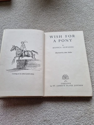 £5 • Buy Vintage Wish For A Pony By Monica  Edwards 1947