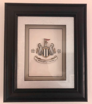 £35 • Buy Vintage Newcastle  United Football Logo 3D Picture Black Frame Memorabilia