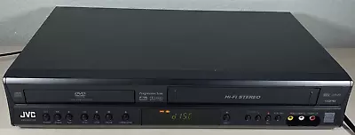 Tested Works JVC HR-XVC18BU DVD VCR Combo VHS Player Recorder Both Sides Work • $59.95
