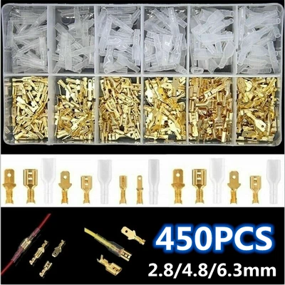 $2.25 • Buy 450PCS Male & Female Spade Crimp Terminal Connector With Insulating Sleeve
